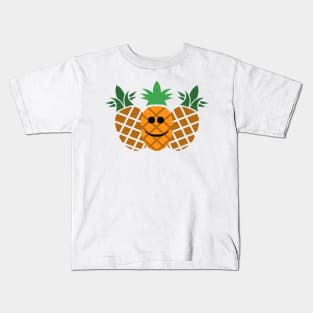 Happy Pineapple Design Kids T-Shirt